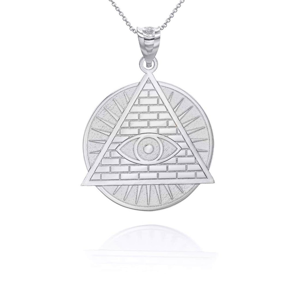 Personalized Sterling Silver Engrave Name All Seeing Eye Pendant Necklace 68$